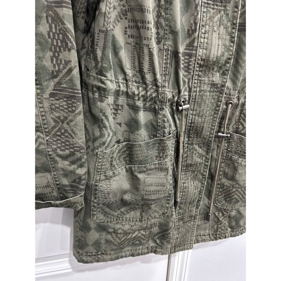 Mossimo Supply Co. Geometric Hooded Utility Jacket Sz XL Snap Zip Front Outdoor - Picture 4 of 10